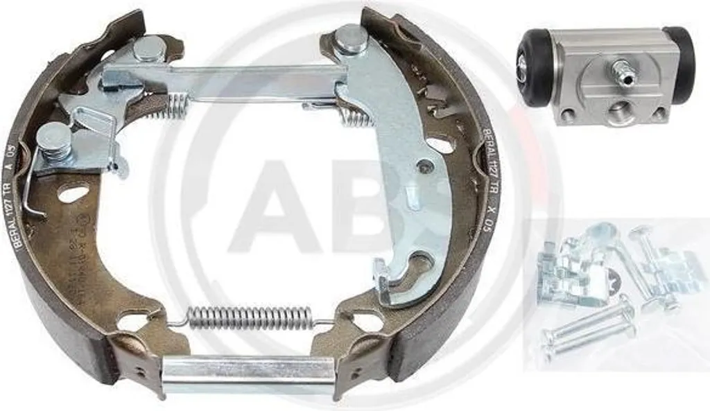 Mâchoires de frein à tambour ABS 111426 kit complet essieu arrière