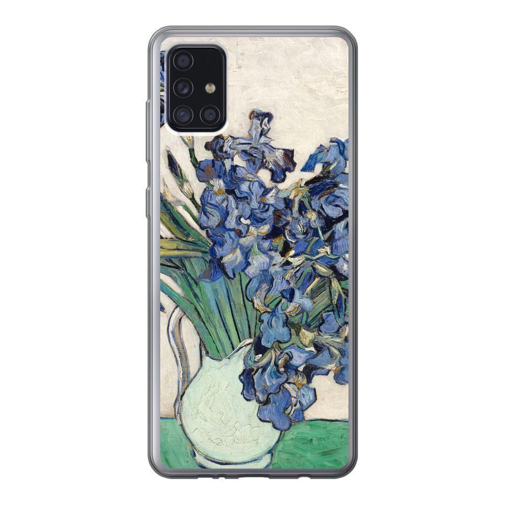MuchoWow Handyhülle Schutzhülle Hülle für Samsung Galaxy A52 5G Stilleben mit Schwertlilien - Vincent van Gogh Silikon Softcase Handy Hülle ...