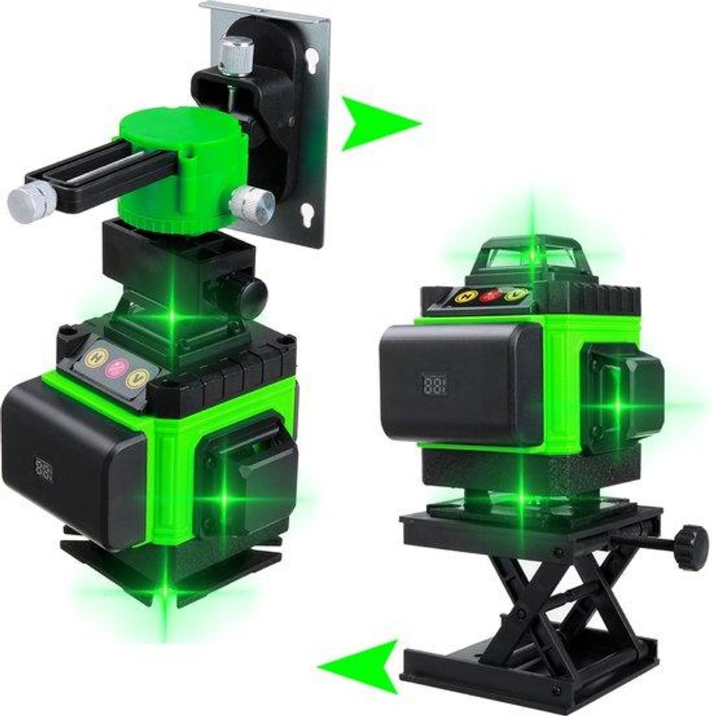 Livella laser 3D a 16 linee, verde, 360°, con linee a croce Immagine del prodotto 