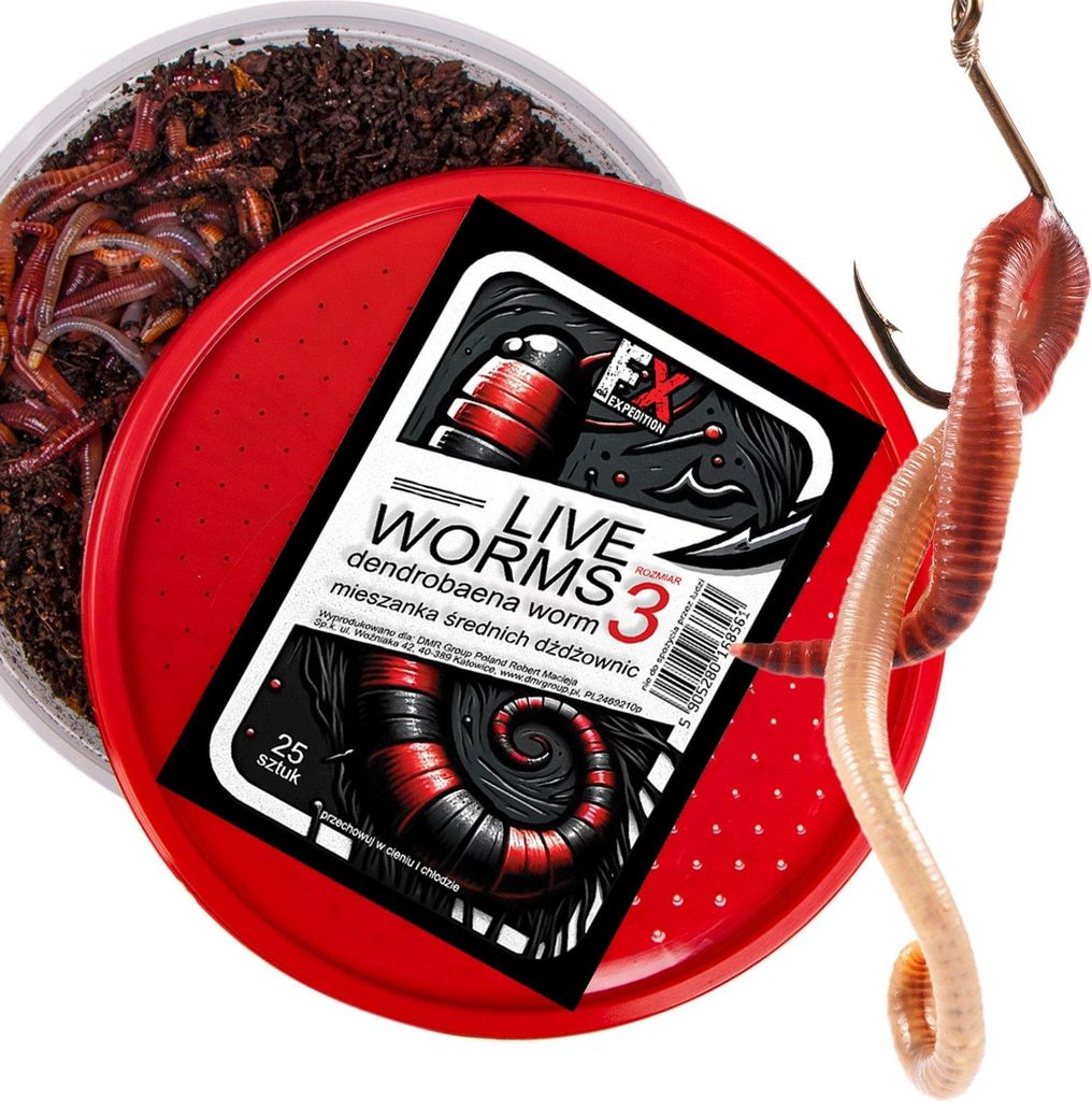 Fishing Expedition Live Worms No.3 - żywe robaki Dendrobena Zdjęcie produktu 