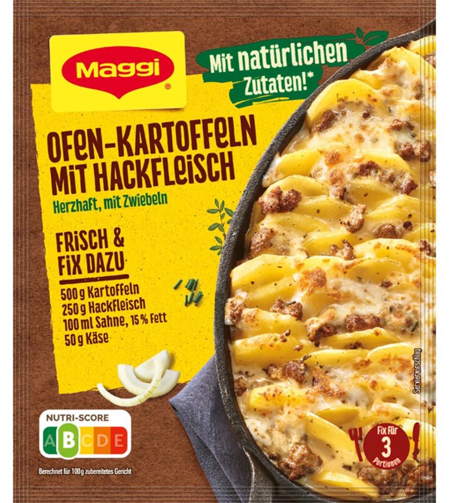 Maggi Fix na brambory do trouby s mletým masem a smaženou Obrázek produktu 