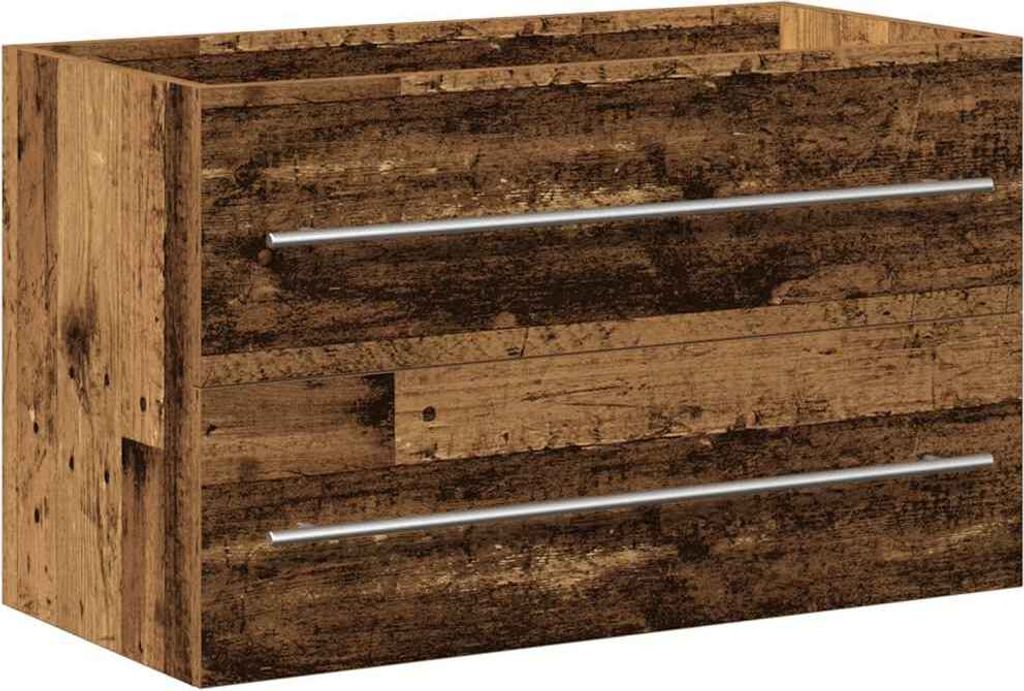 vidaXL Waschbeckenunterschrank Altholz-Optik 80x38,5x48 cm