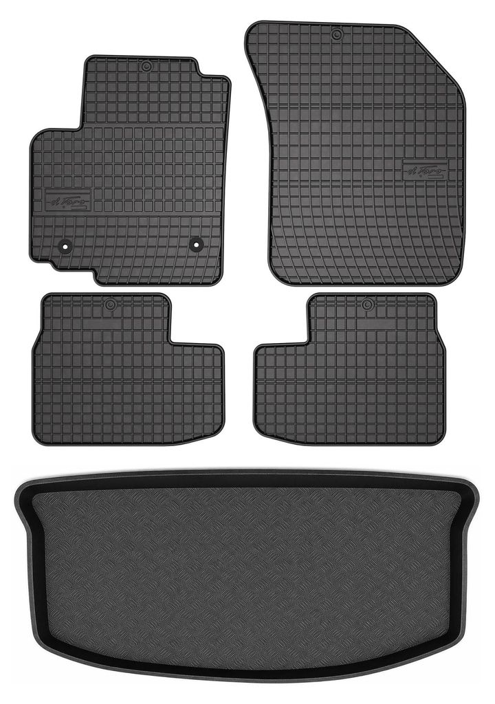 Rubberen automatten + kofferbakmat voor Opel Agila B Productafbeelding 