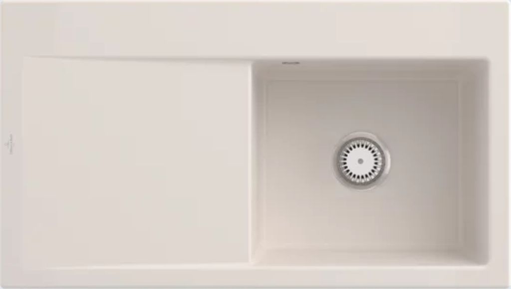 V&B Spüle Subway Style 50 re, m Abl.garn, Hand., crema CeramicPlus