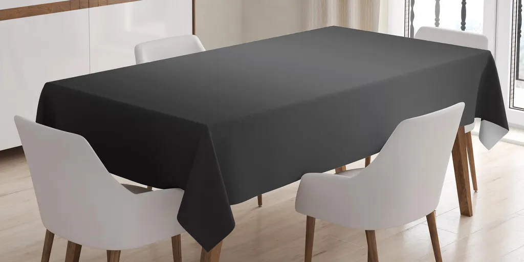 ABAKUHAUS Black Smoke Car Tablecloth 140x170cm Grigio e Bianco