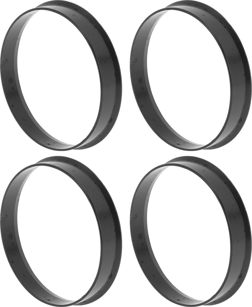 58,1 mm bis 56,1 mm Auto-Radnaben-Zentrierringe Schwarzes Polycarbonat-Räderzentrumswelle-Stoßdämpfende Nabenringe 4 Stück
