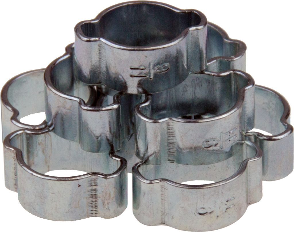 Zweiohrschellen Schlauchschellen 2-Ohr Schlauchklemmen 9-11 mm (3/8“) 10-tlg.