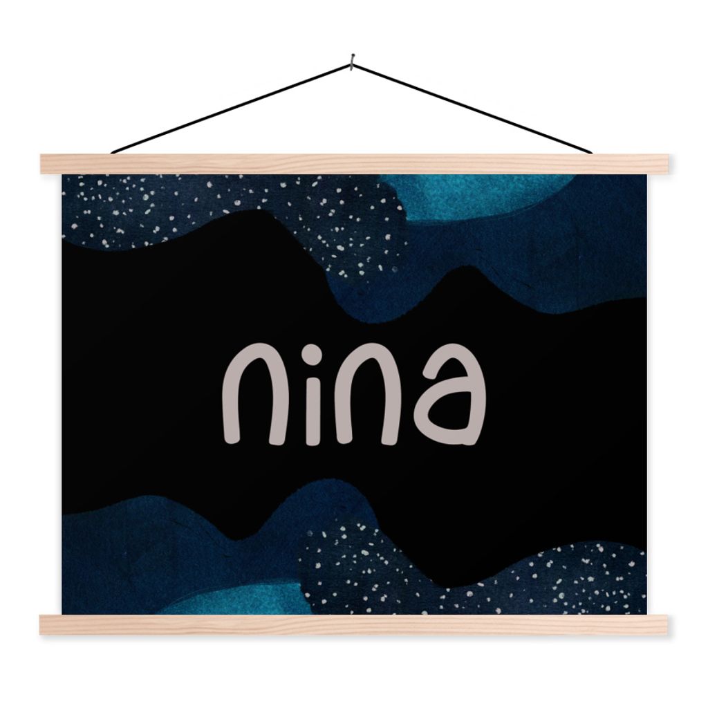 MuchoWow Textilposter Nina - Pastell - Mädchen 60x45 cm mit holzfarbenen Rahmen - Bild