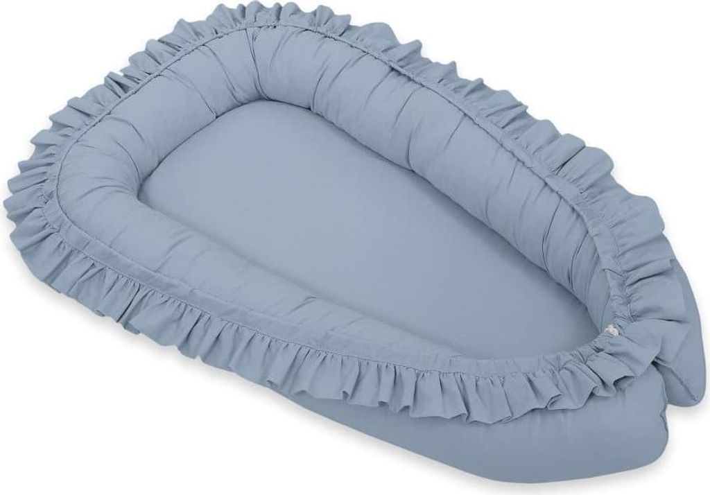 Babynest – Cocoon – sicher und einfach zu handhaben – -Baumwolle – Bellafurn – Pastellblau