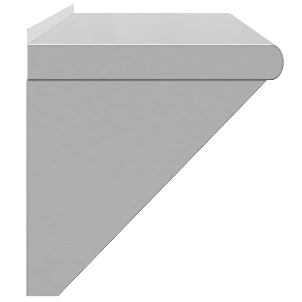 Scaffale Parete Acciaio Inox 100x30x31 cm Argento | Design Industriale - 6