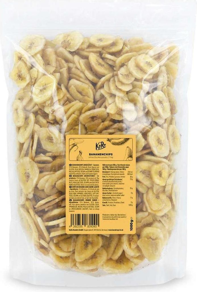 KoRo I Kochbananenchips ohne Zuckerzusatz 1 kg Produktbild 