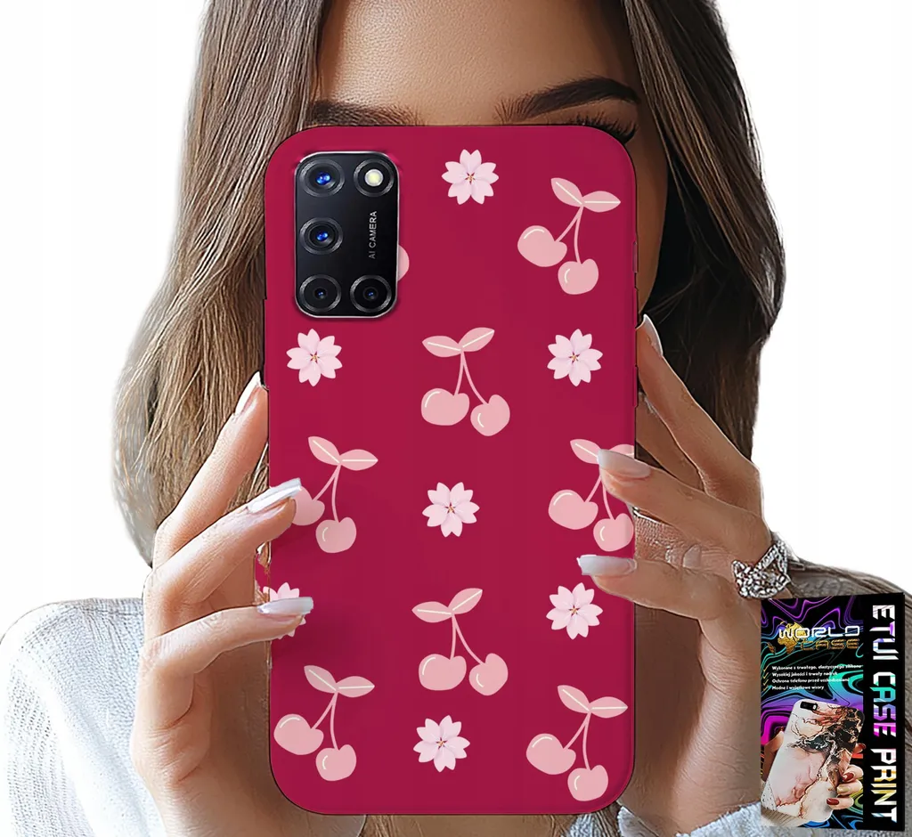 Regalo Speciale: Cover Oppo A52 Ciliegie e Foil - Un tocco di dolcezza