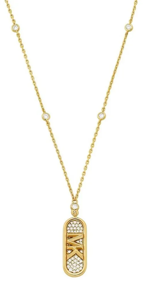 Collier plaqué or 14 carats et zircons cubiques MKC1729CZ710 luxe MK