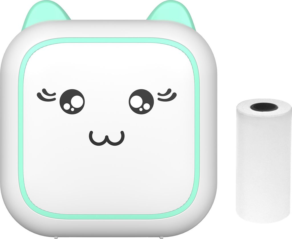 Mini-Thermodrucker, multifunktional Sticker-Maker, sofortiger Fotodrucker, unterstuetzt BT-Verbindung fuer Smartphone mit 1 Papierrolle 57 mm, komp...