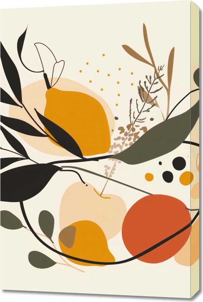Bild 60x90cm Botanischer Wirbel