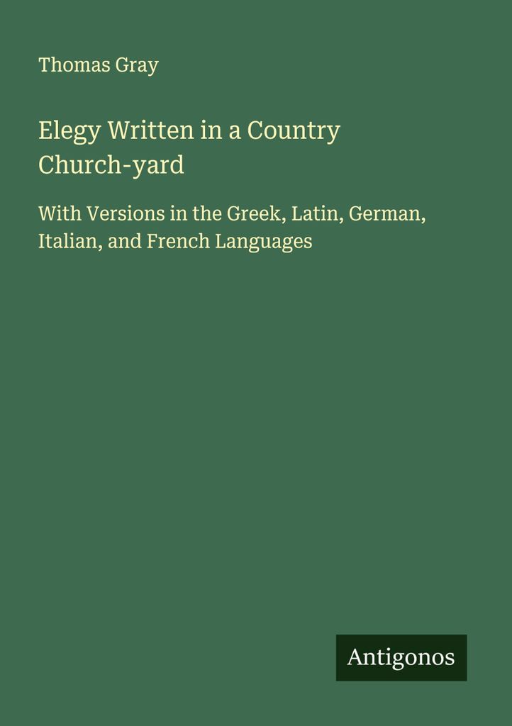 Elegy Written in a Country Church-yard