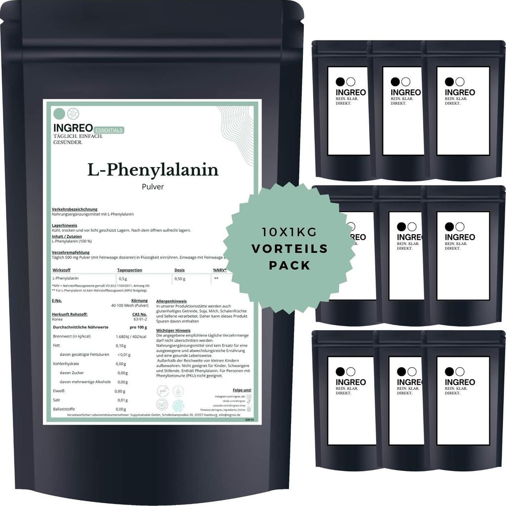 L-Phenylalanin Pulver (40-100 Mesh) – 10kg (10X1kg)