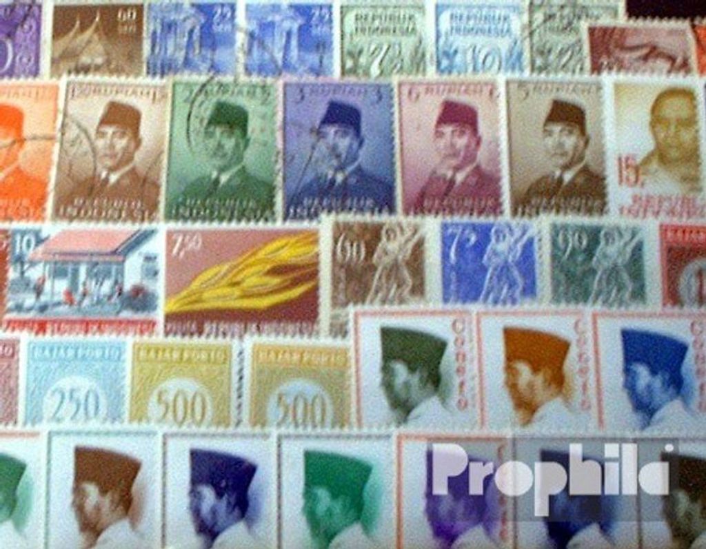Briefmarken Indonesien 50 verschiedene Marken