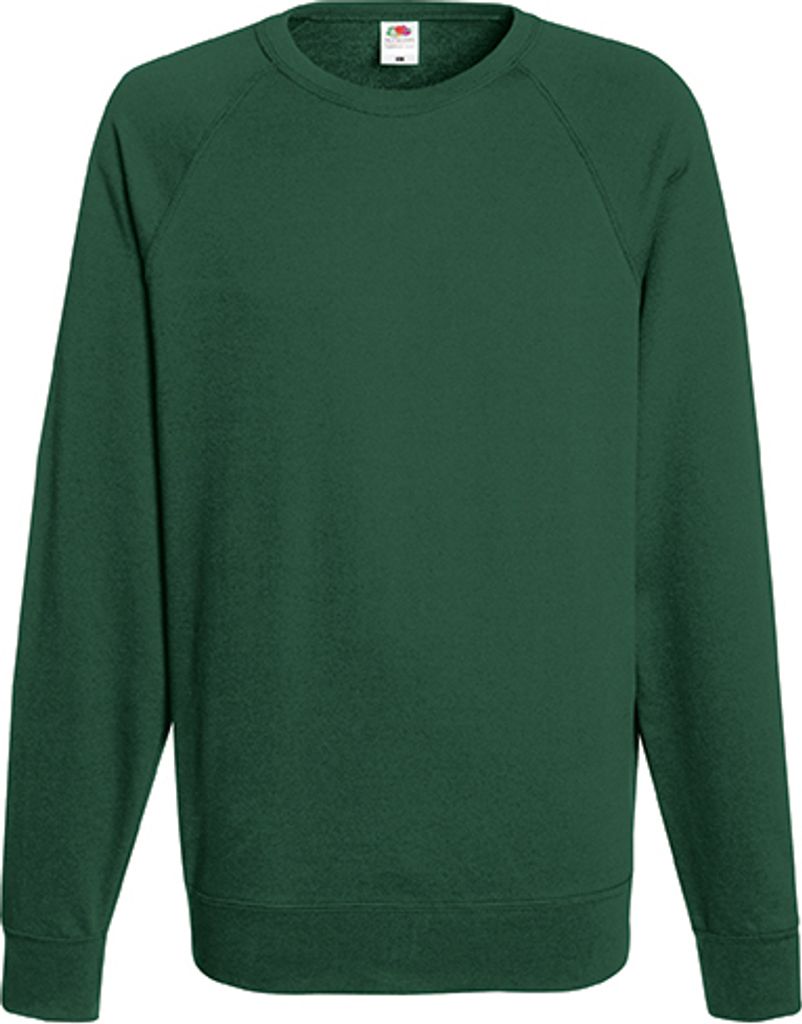 Fruit of the Loom - Lightweight Raglan Sweat - Bottle Green - XXL