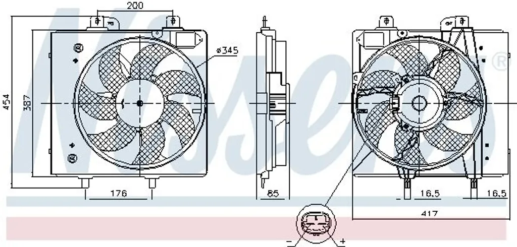 Ventilateur de radiateur pour remplacement refroidissement moteur 850087