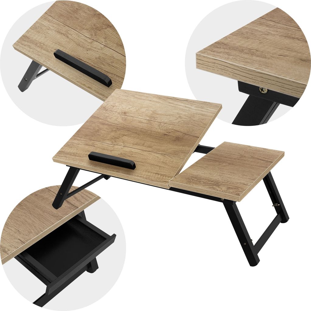 ML-Design Laptoptisch für Bett/Sofa, Eiche, aus Holz, Produktbild 3