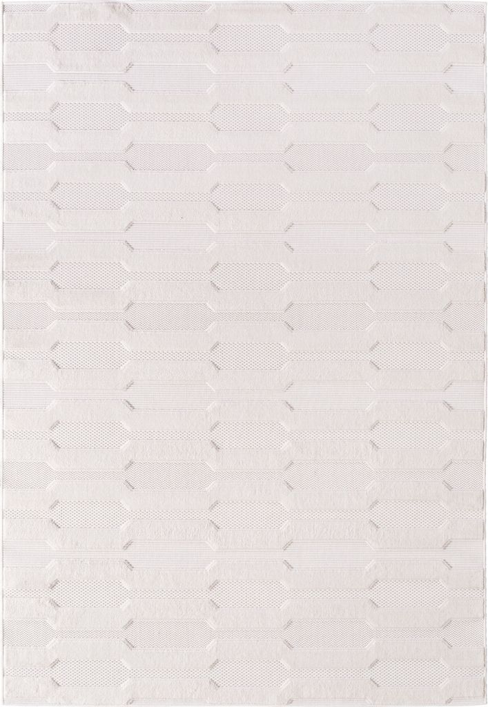 Teppium Indoor Outdoor Teppich wetterfest 3D Optik Skandinavisches Design waschbar wetterbeständiges Wohnzimmer Terrasse Grösse: 280x370 cm
