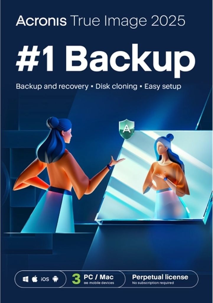 Acronis True Image 2025 / 3 PC/MAC / Dauerlizenz / ESD