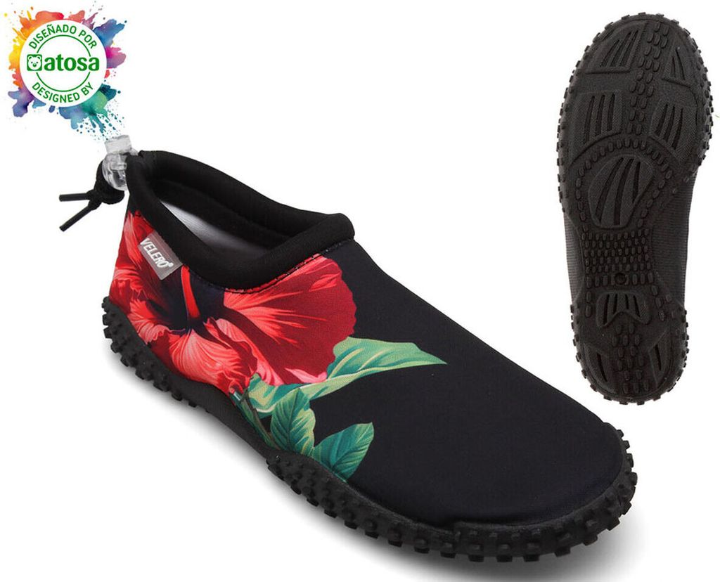 Babyschuhe Schwarz Blume - 36
