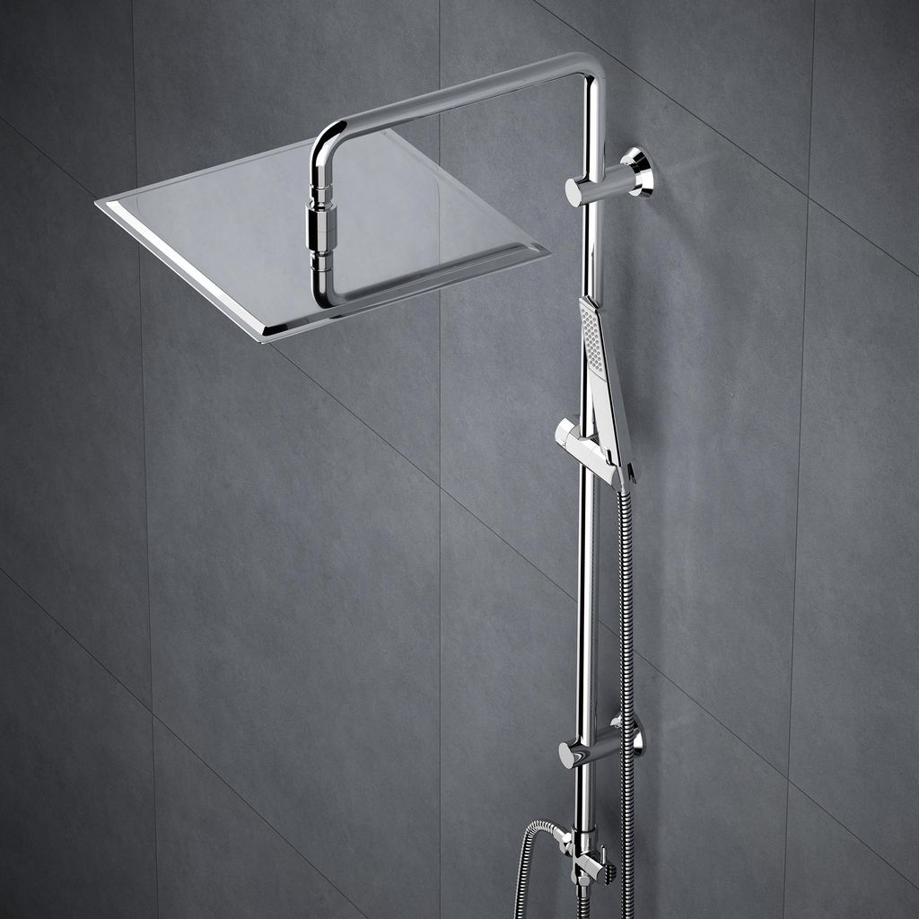 JOHO Regendusche Duschset aus Edelstahl Chrom Duschsystem Produktbild 