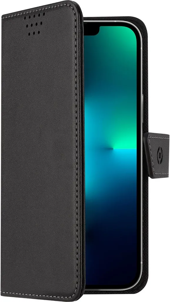 Celly WALLYMAG Custodia Elegante in Ecopelle Nera 6.1" con MagSafe