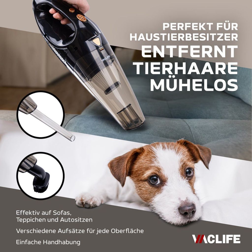 Kabelloser Handstaubsauger VL189 – 100W Leistungsstarker & Produktbild 4