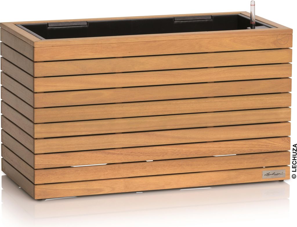 LECHUZA PALO Natural Wood 80 wide low, Vysadzovač, Voľne Obrázok produktu 
