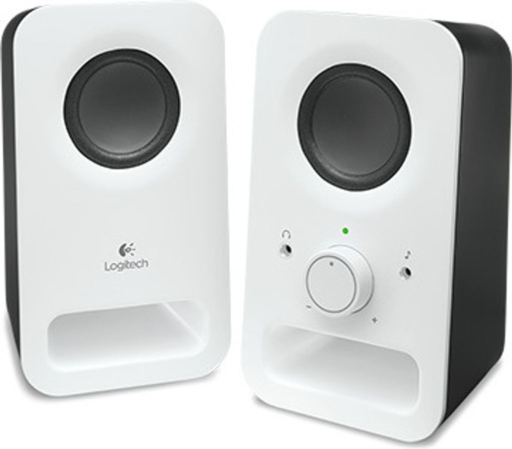 Logitech Z150, Tischplatte/Bücherregal, Universal, verkabelt, 3,5 mm, Weiß, Rotation