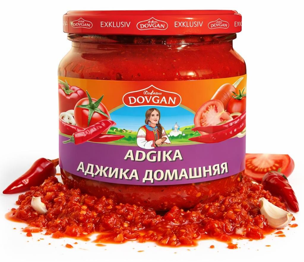 DOVGAN "Adgika" Tomaten-Paprika-Sauce scharf 12x380 ml Produktbild 