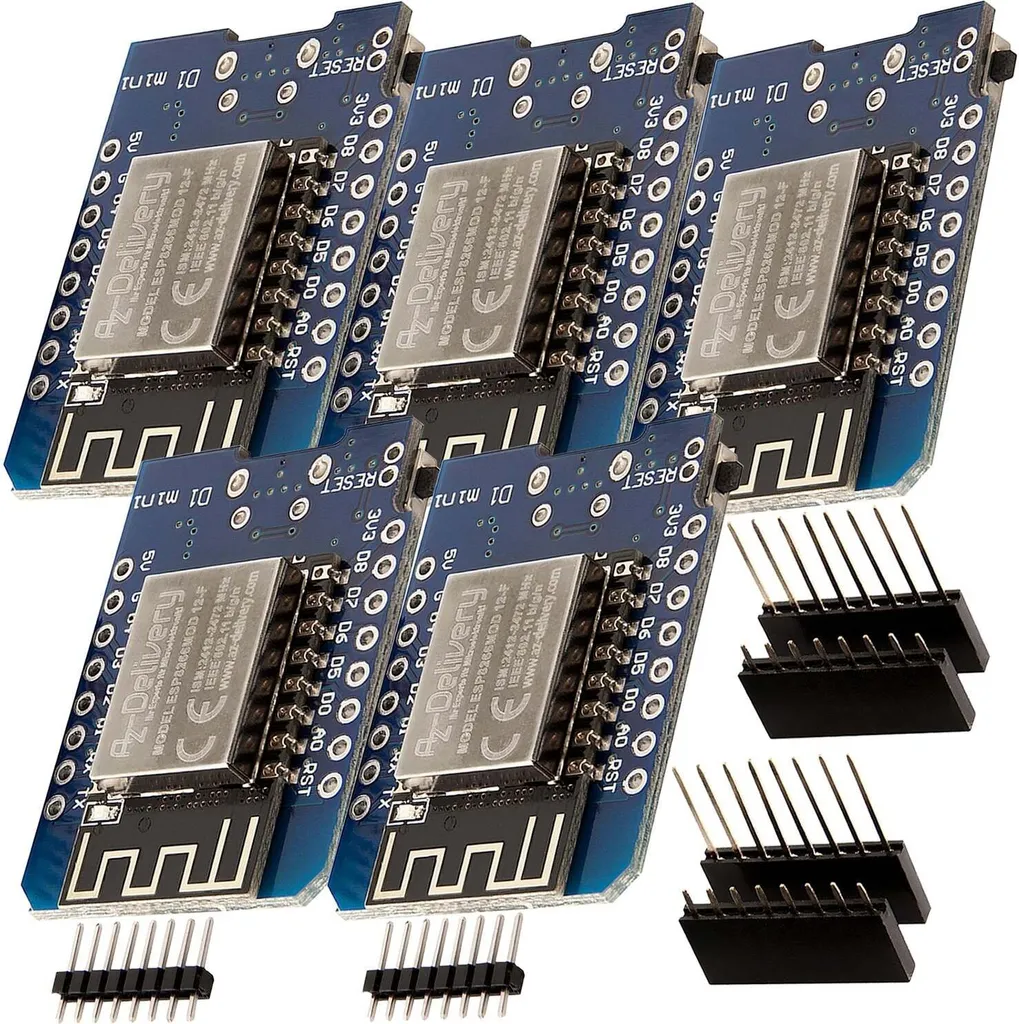 Carte ESP8266-12F D1 Mini avec Wi-Fi intégré et mémoire flash 4 Mo x5