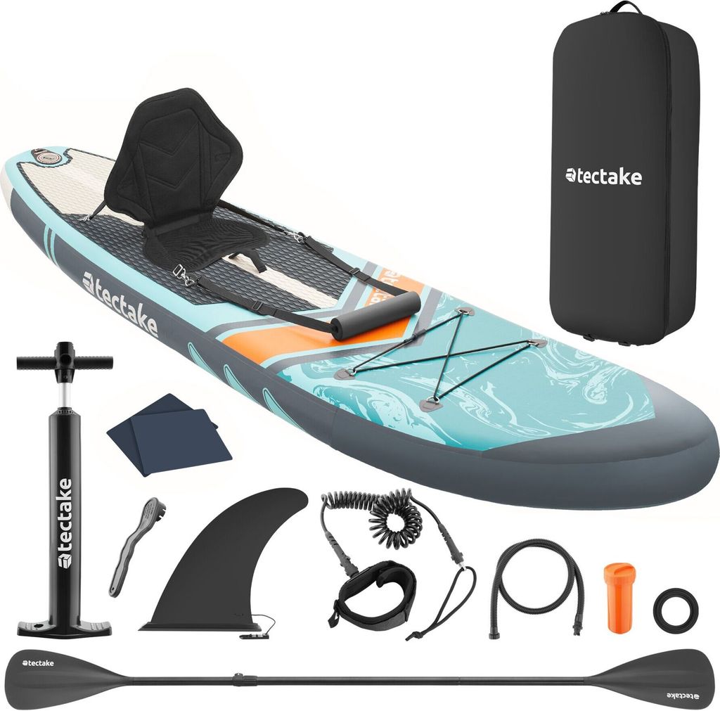 tectake Stand-Up Paddle Board aufblasbar Komplettset - Produktbild 
