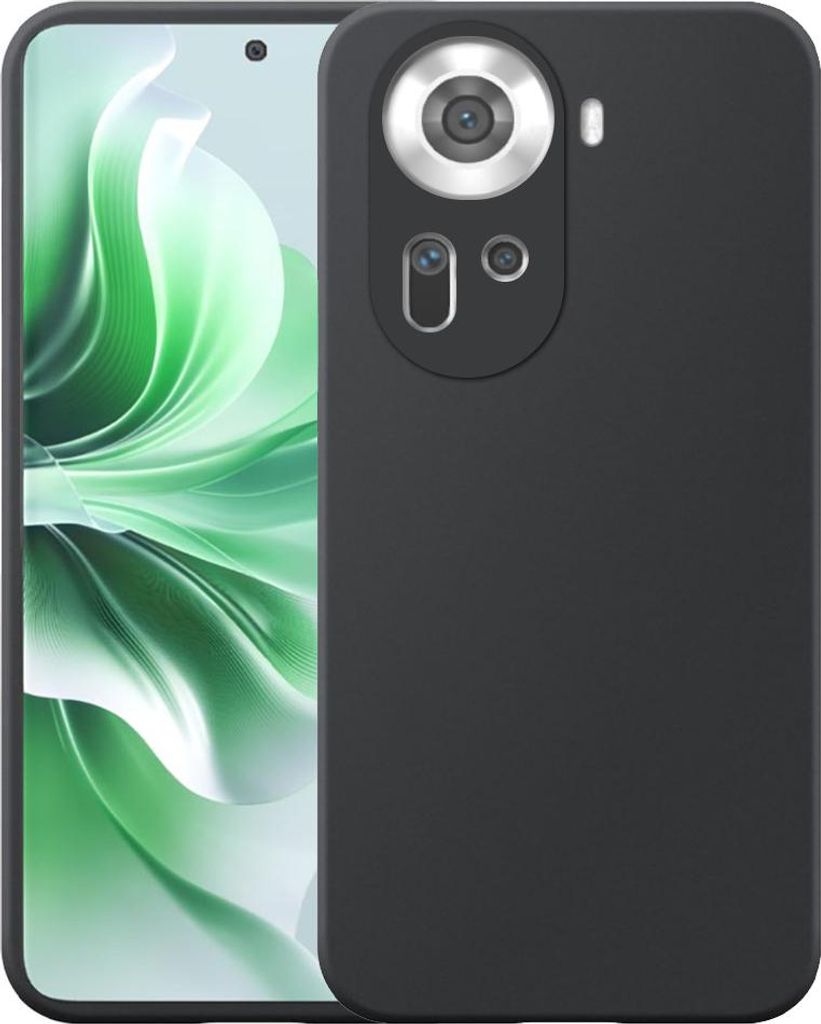 Adatto per Oppo Reno 11 Telefono Custodia nera flessibile Immagine del prodotto 
