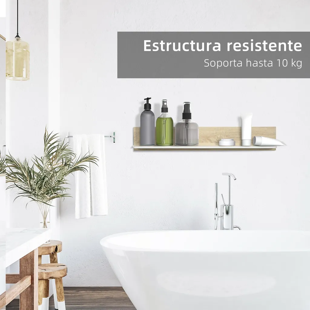 Étagères murales gain de place marron pour petits espaces modernes