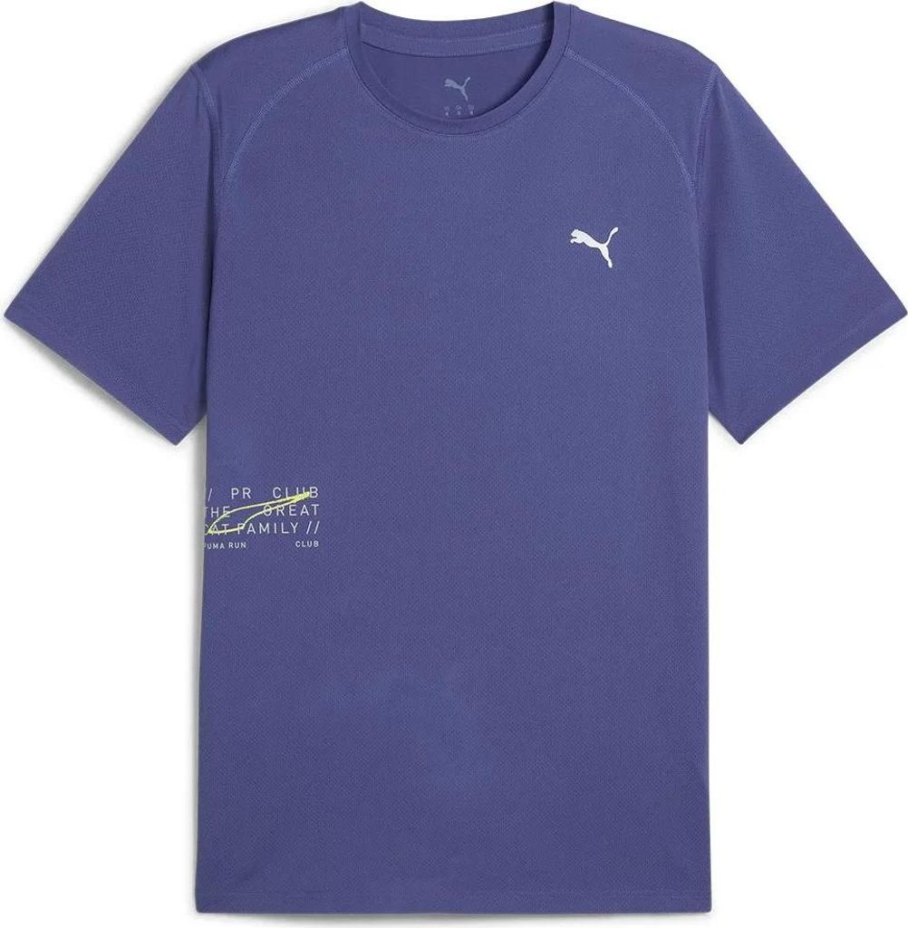 Puma M RUN GRAPHIC MESH TEE - blau, Größe:S