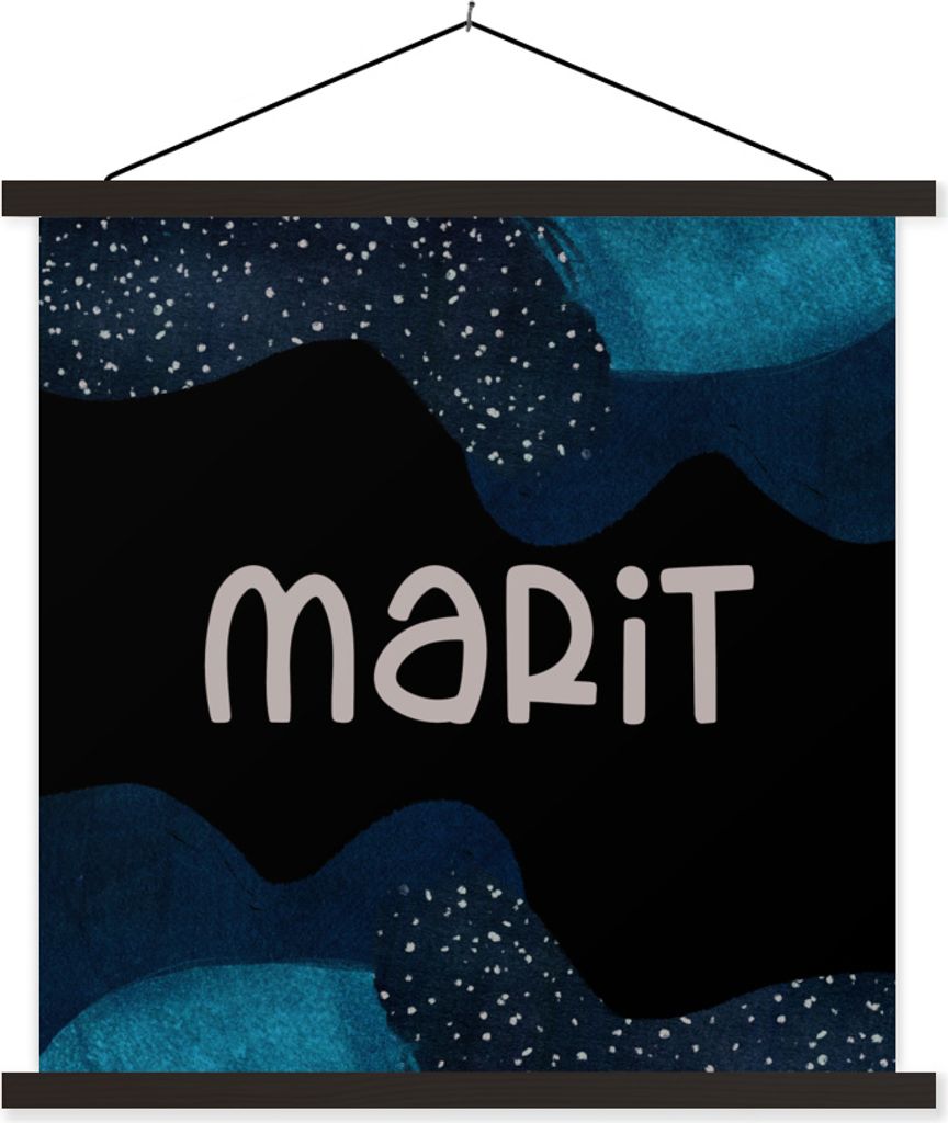 MuchoWow Textilposter Marit - Pastell - Mädchen 90x90 cm mit schwarzem Rahmen - Magnetisches