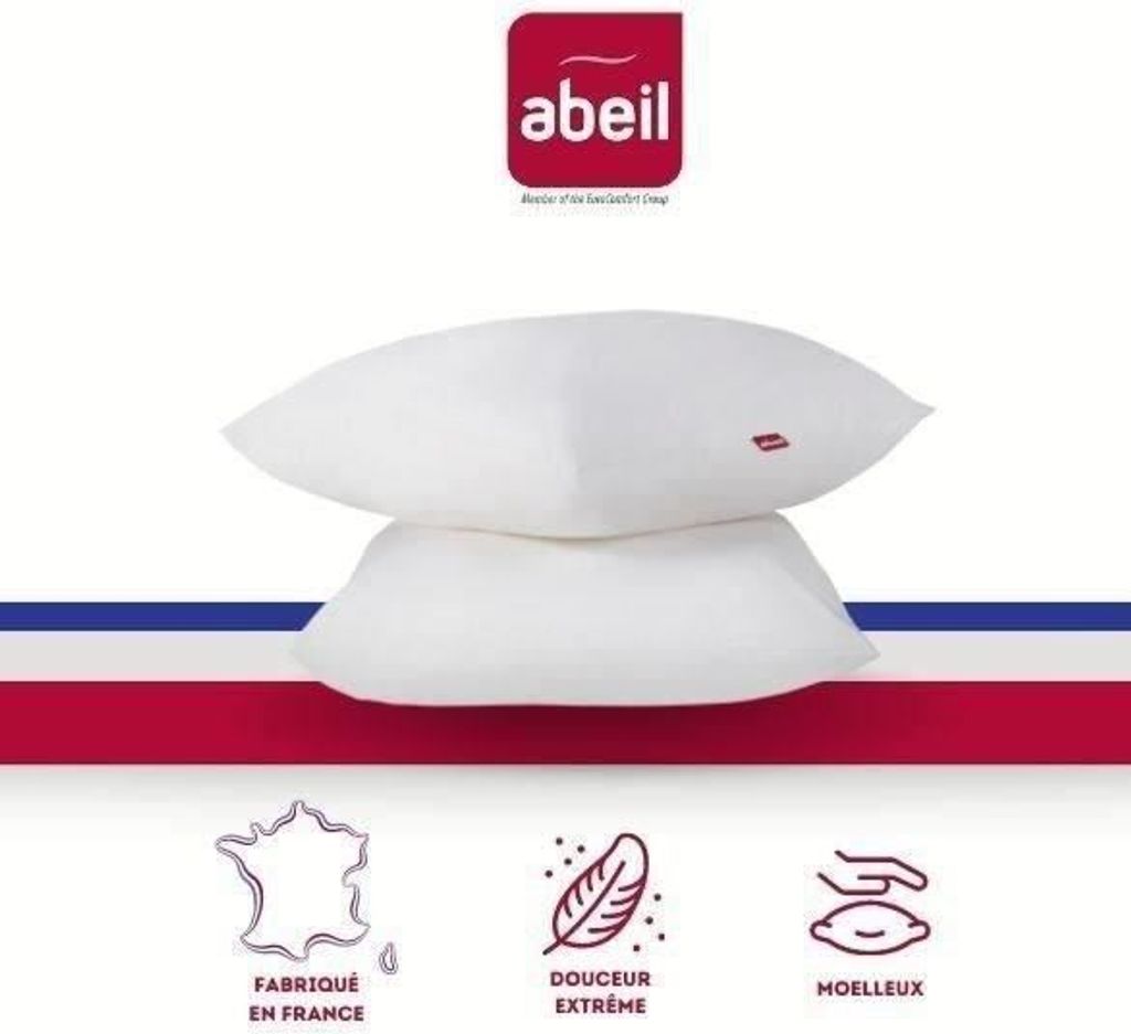 Abeil Kissen 2er Set, 60 x 60 cm, Weich, Weiß,