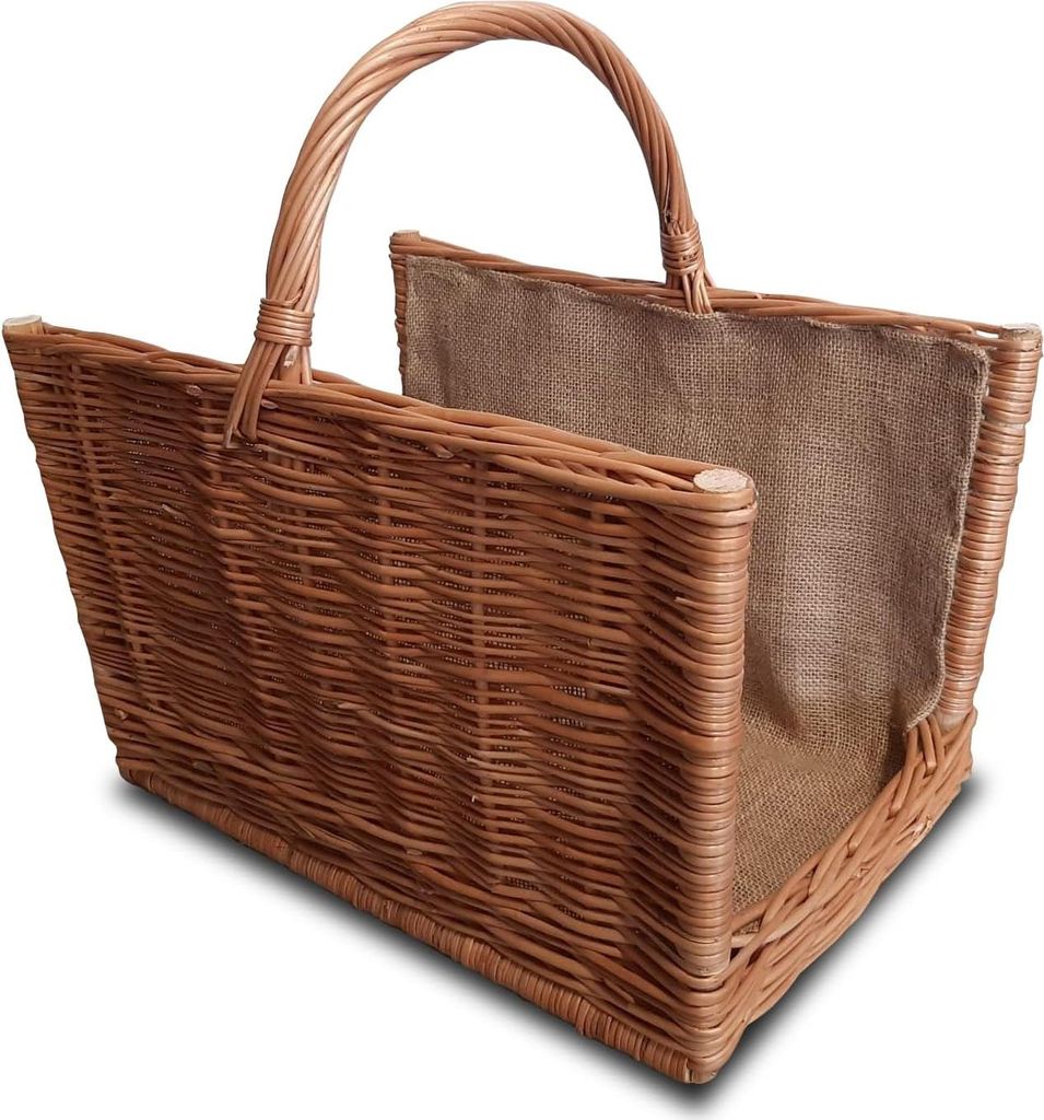 Naturale Cesto Portalegna in Vimini 50x35 cm con Manici – Immagine del prodotto 