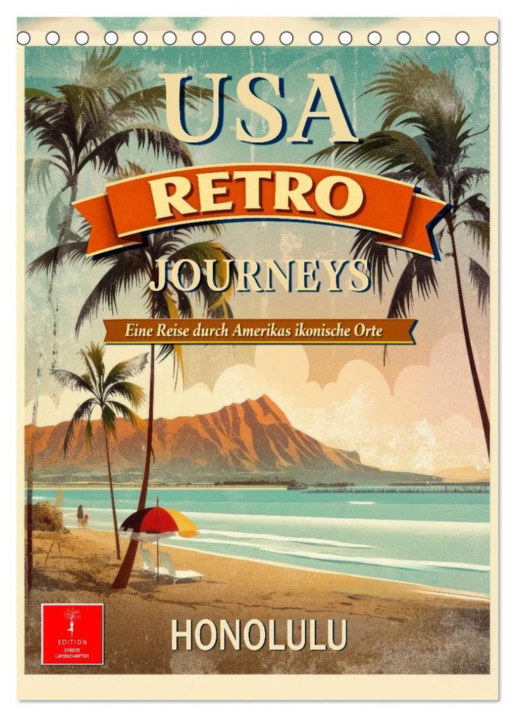 USA - Retro Journeys (Tischkalender 2027 DIN A5 hoch), CALVENDO Monatskalender