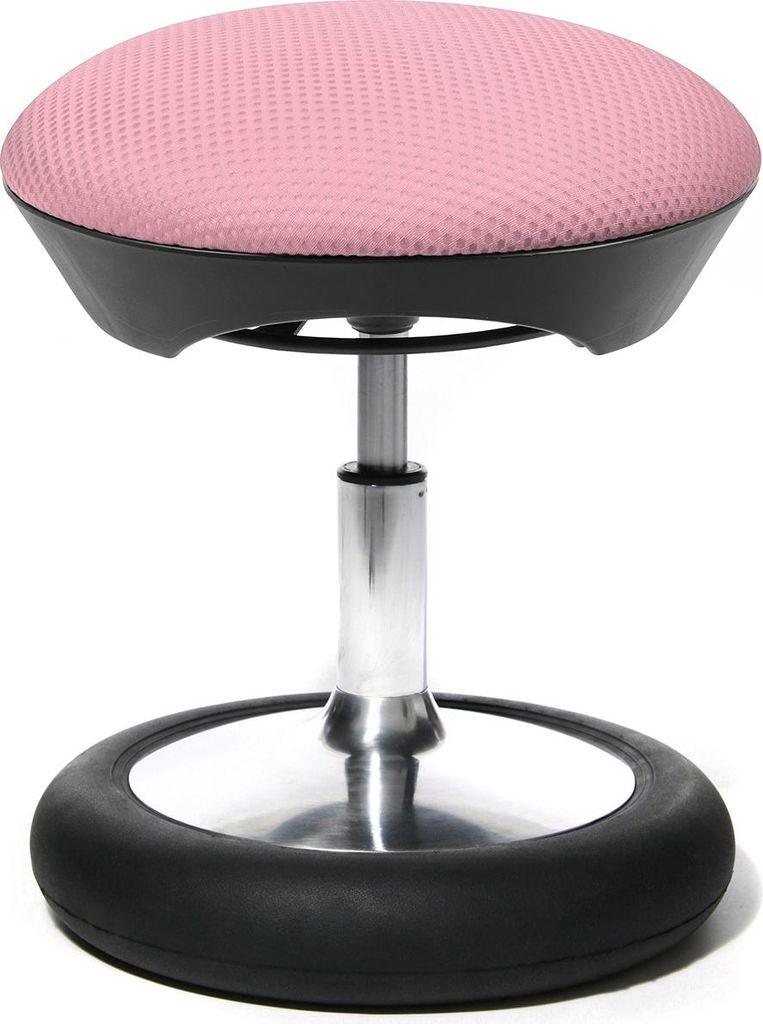 Kinderhocker Topstar Drehhocker ergonomisch Sitness Kid 20 Net chrom/zartpink drehbar, höhenverstellbar