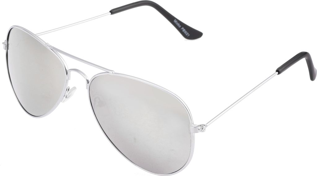 Piloten Brille verspiegelt Silber - Silber Produktbild 