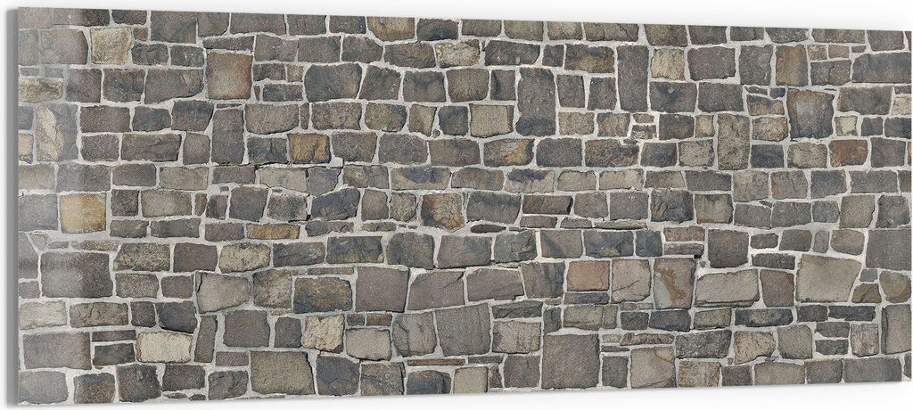 DEQORI Glasbild Echtglas 125x50 cm 'Steinmelodie' Wandbild Bild modern Deko
