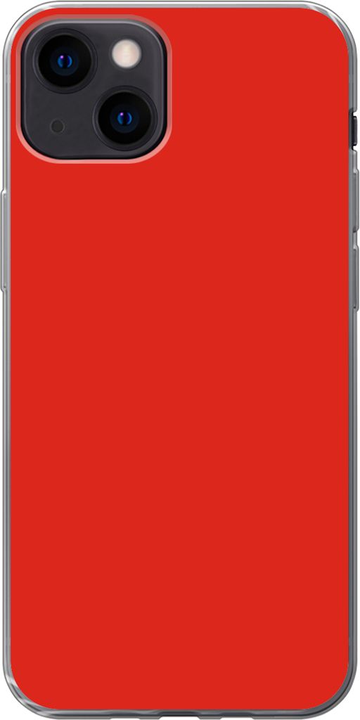 MuchoWow Handyhülle Schutzhülle Hülle für Telefoonhoesje iPhone 13 Rot - Farbe - Einfarbig Silikon Softcase Handy Hülle - Karteninhaber