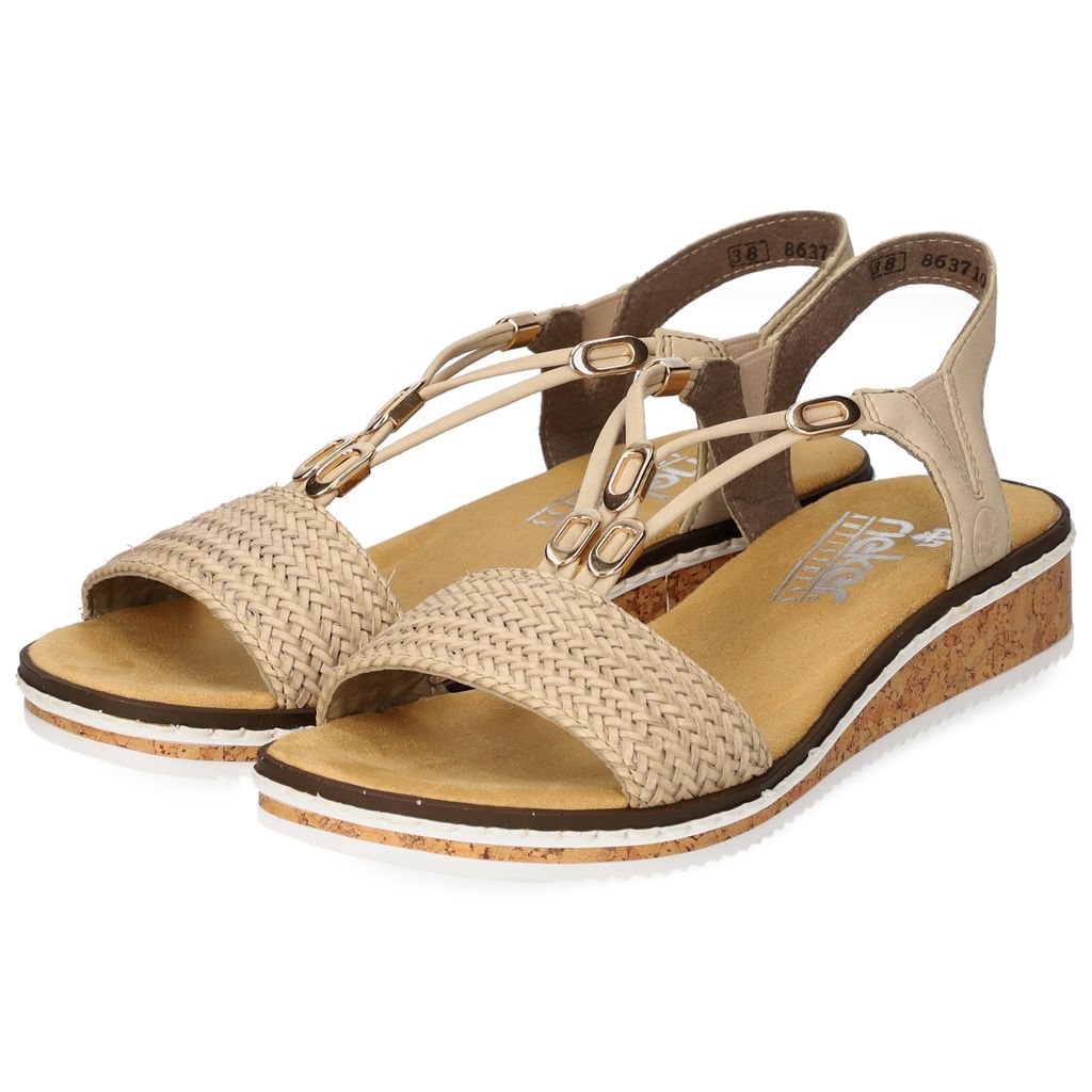 Rieker scarpe da donna Sandalette Beige Leisure, Numero di Immagine del prodotto 