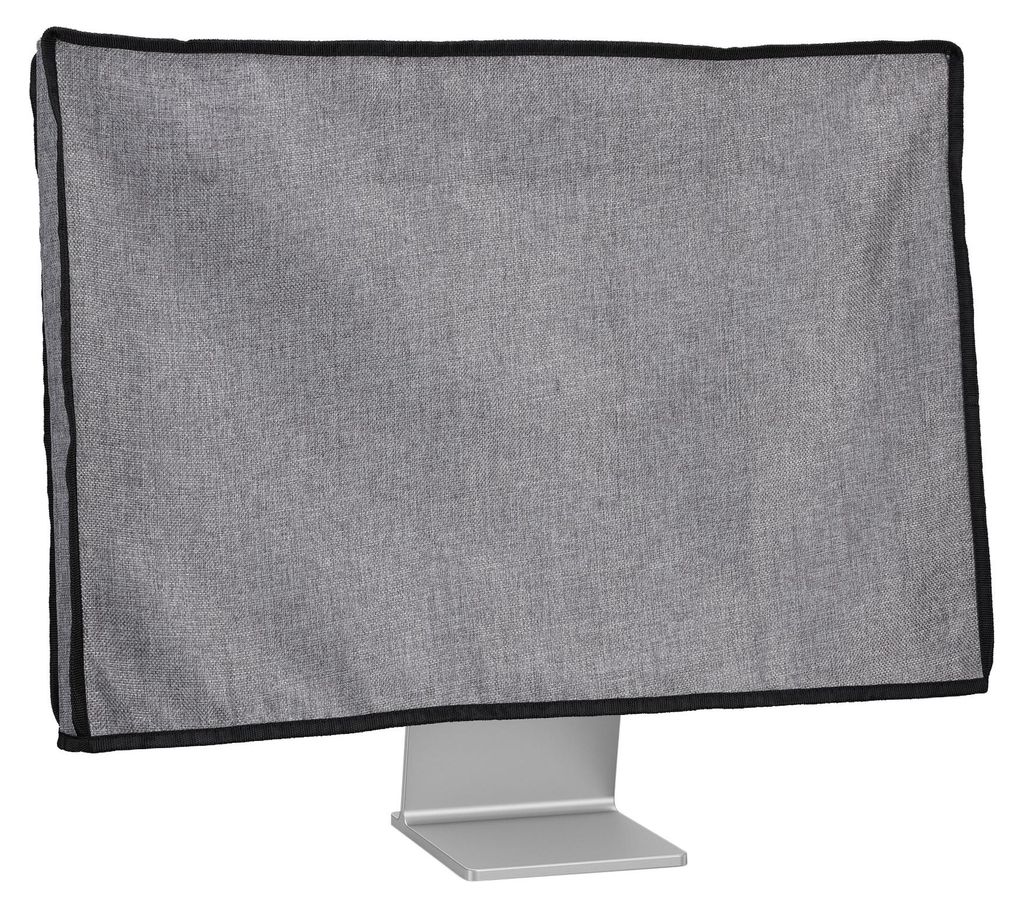 kwmobile Leinen Hülle kompatibel mit 20-22" Monitor - Schutzhülle Staubschutz Abdeckhaube für PC Bildschirm - Computer Screen Cover Staubhaube H...