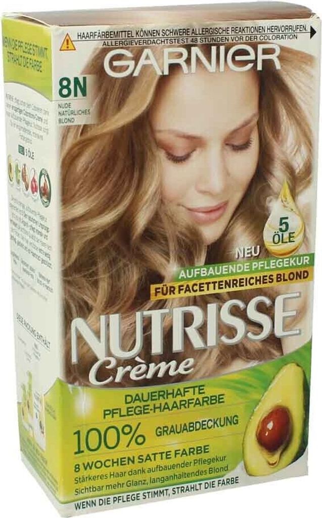 Garnier Nutrisse Haarfarbe, 8N Nude Natürliches Blond, 100 ml